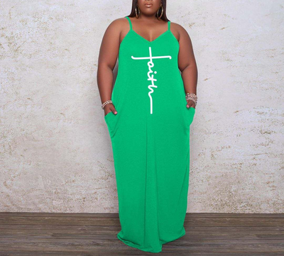 Faith Summer Maxi Dress (Green)