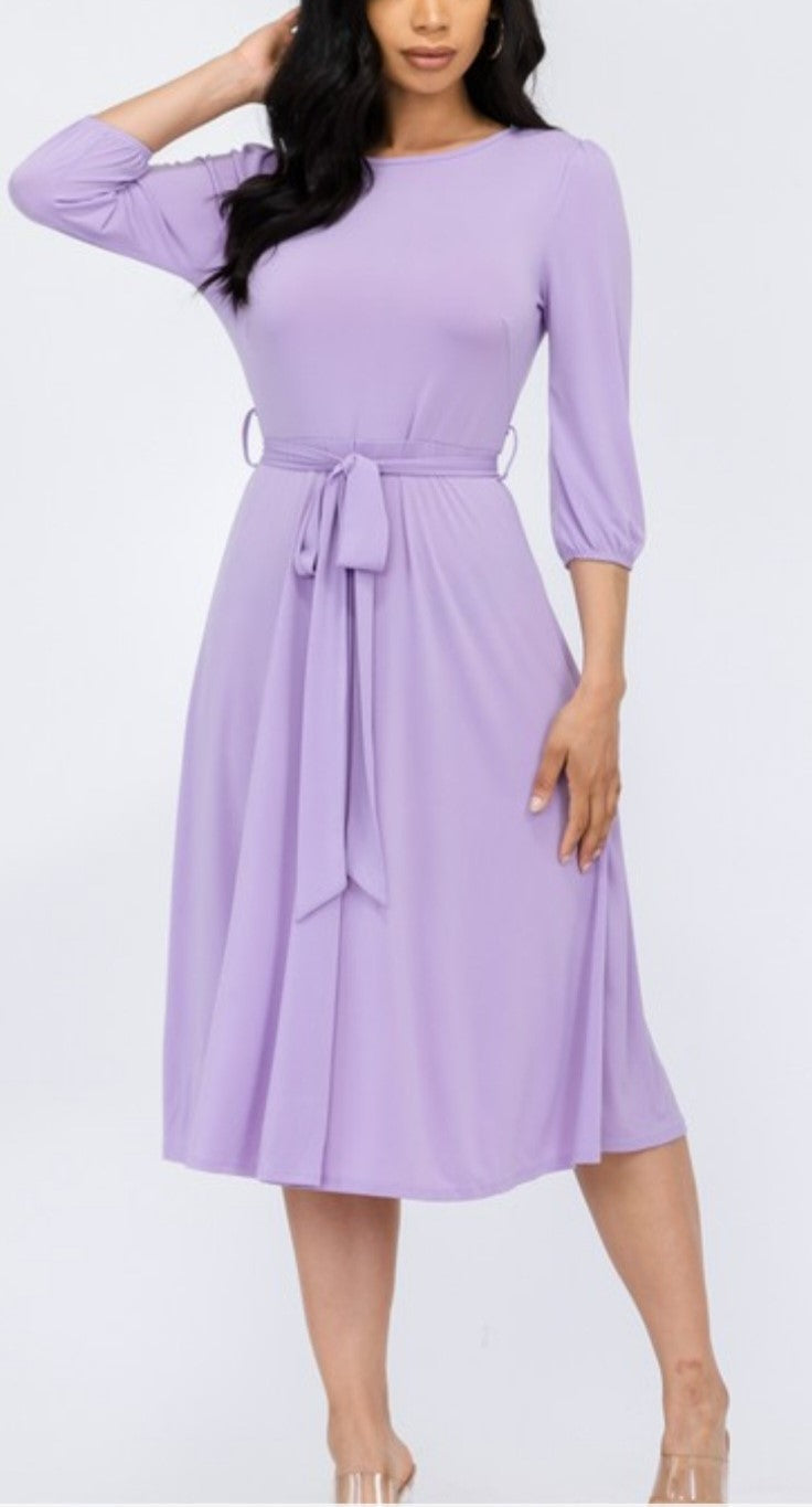 Charming Midi Dress (Lilac) Between Us Godly Girls Charming Midi Dress (Lilac) Between Us Godly Girls