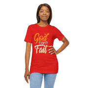Religious Graphic Tee - God Can't Fail Unisex Jersey Short Sleeve Tee