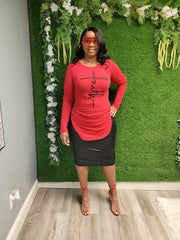 Faith Long Sleeve Top (Red)
