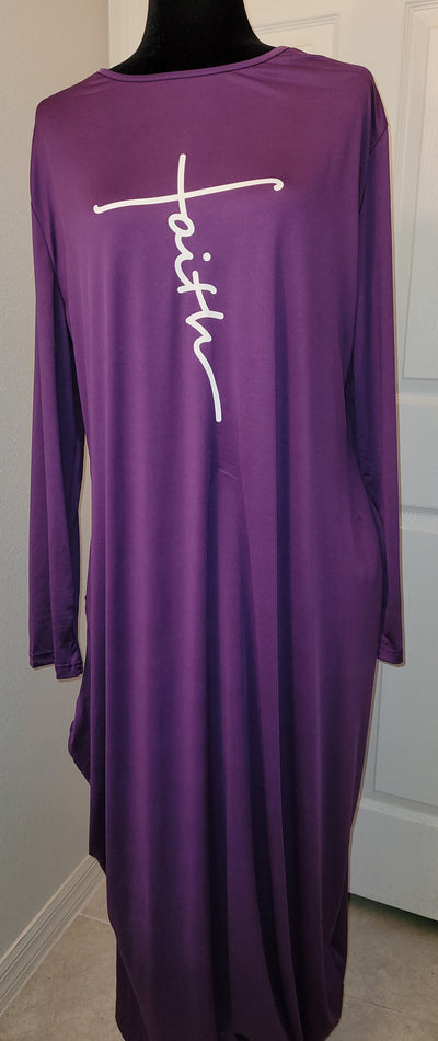 Faith Maxi Dress (Purple Long Sleeve)