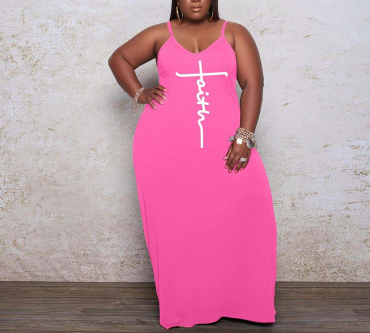 Faith Summer Maxi Dress (Pink)
