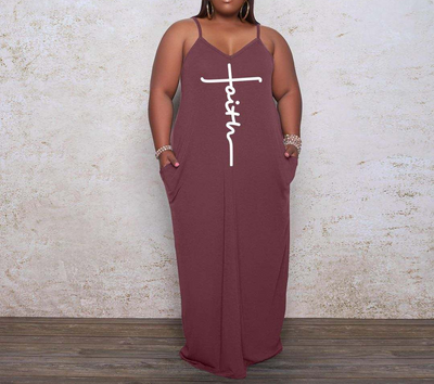 Faith Summer Maxi Dress (Brown)