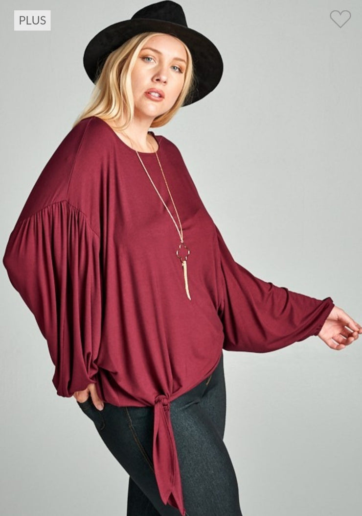 Bloom Top (Burgundy)