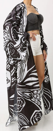 Black Multi Kimono
