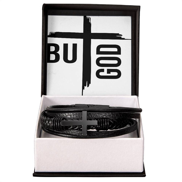 But God Men Vegan Christian Inspirational Bracelet