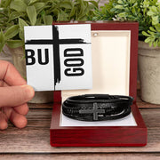 But God Men Vegan Christian Inspirational Bracelet