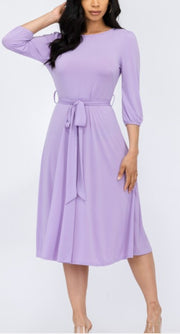 Charming Midi Dress (Lilac)