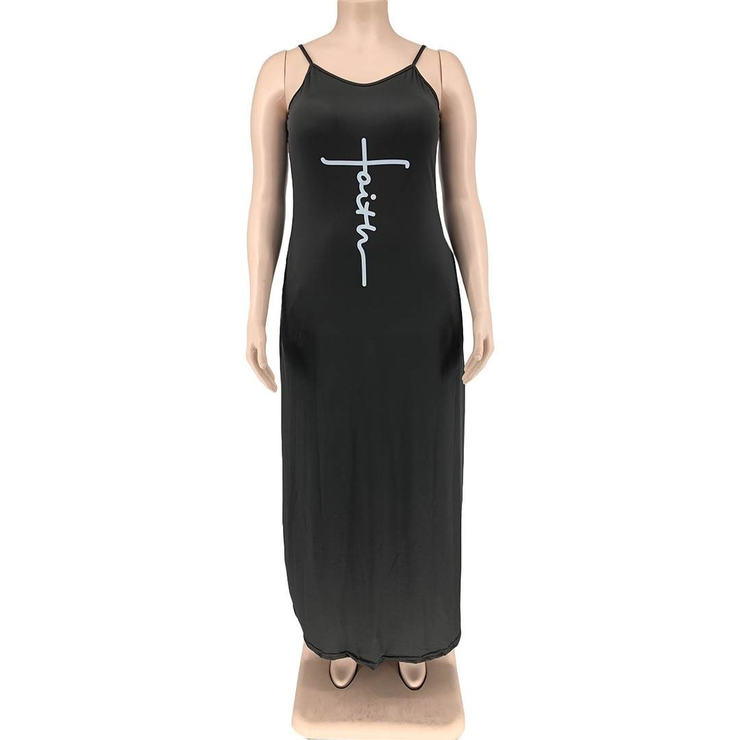 Faith Summer Maxi Dress (Black)