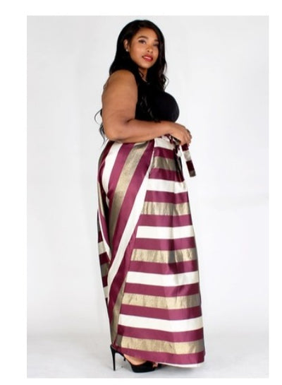 In Full Bloom-Stripes Skirt