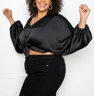 Bloom Crop Top (Black)