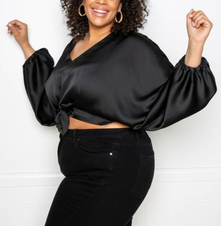Bloom Crop Top (Black)