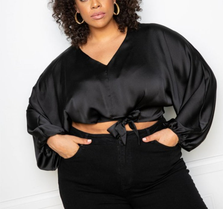 Bloom Crop Top (Black)