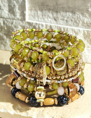 Multi Layered Mixed Beads Bracelet