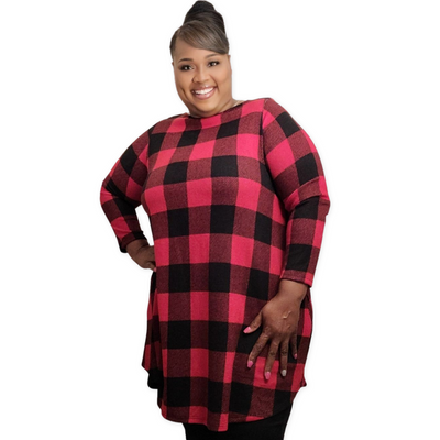 Checker Print Top/Dress