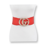 Rhinestone CG Buckle Belt